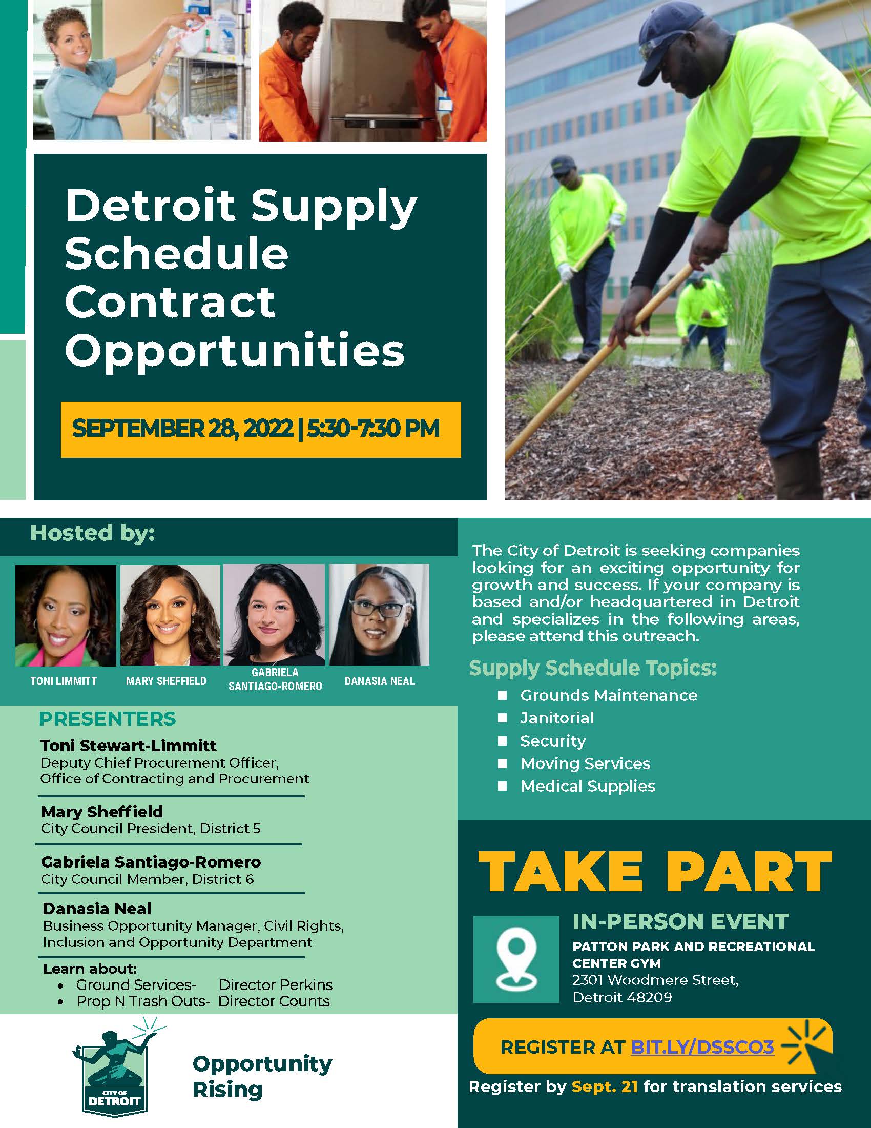 Take Part: Detroit Supply Schedule Contract Opportunities | City of Detroit